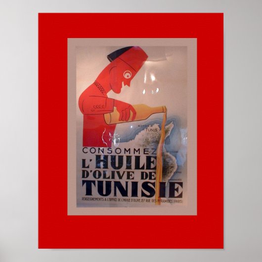 Vintage Werbung, L'Huile d'Olive de Tunisie Poster (Vorne)