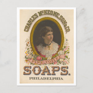 Vintage Werbung McKeone Feine Toilettenseifen Postkarte
