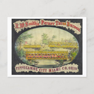Vintage Werbung: Patent Truss Bridge, Ohio Postkarte