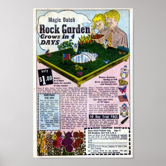 Vintage Werbung Poster (Vorne)