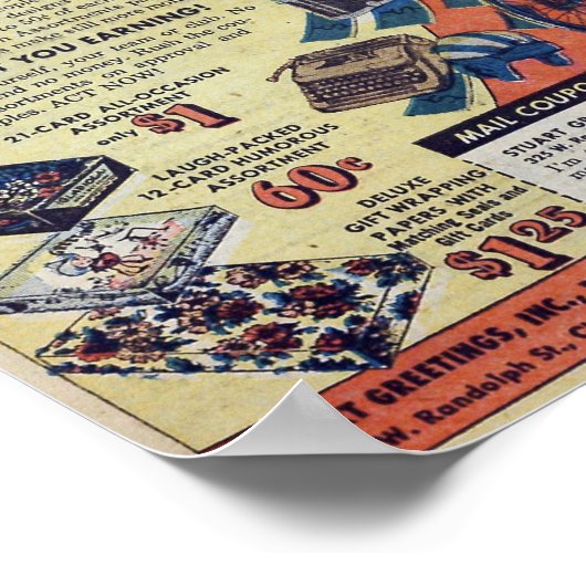 Vintage Werbung Poster (Ecke)