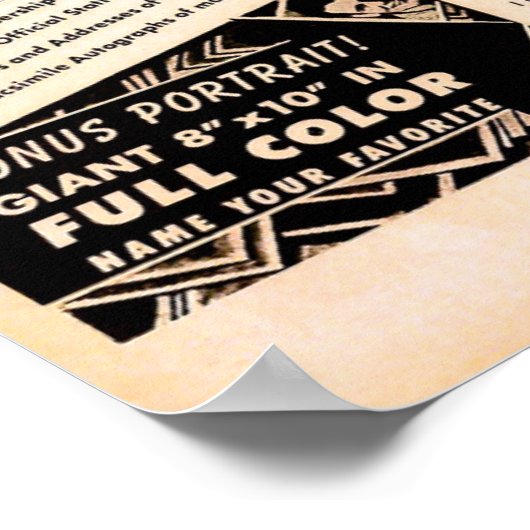 Vintage Werbung Poster (Ecke)