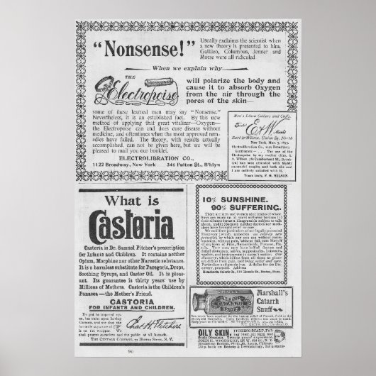 Vintage Werbung Poster (Vorne)