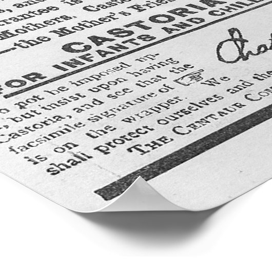 Vintage Werbung Poster (Ecke)