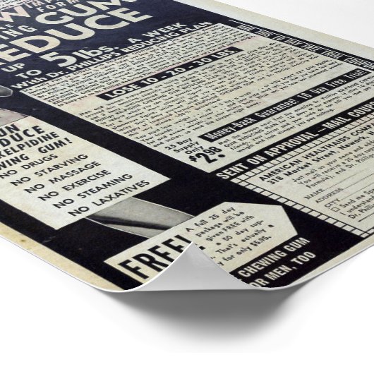 Vintage Werbung Poster (Ecke)