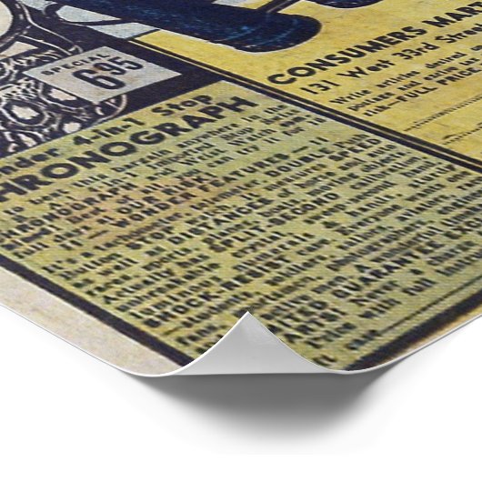 Vintage Werbung Poster (Ecke)