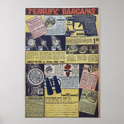 Vintage Werbung Poster (Vorne)