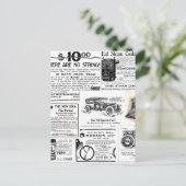 Vintage Werbung Postkarte (Stehend Vorderseite)