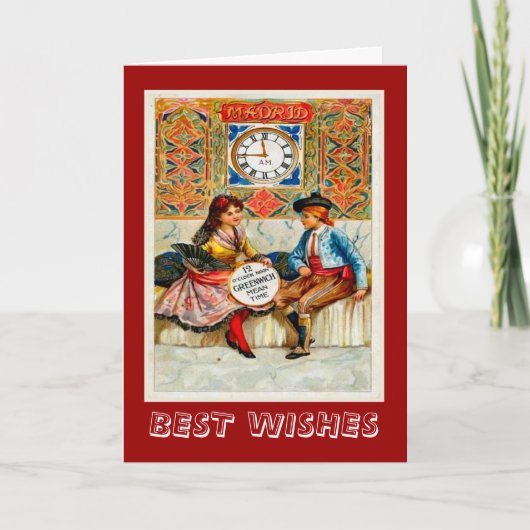 Vintage Werbung, Reiseplakat Madrid Karte (Vorderseite)