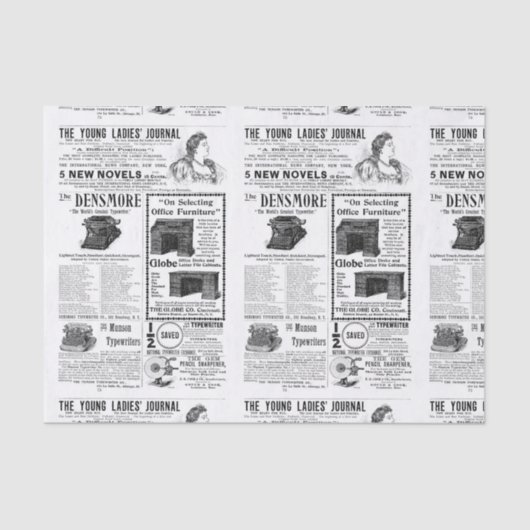 Vintage Werbung Seidenpapier (Vorderseite)