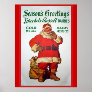 Vintage Werbung, Spreckels Russells Dairy Poster