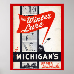Vintage Werbung, Winter-Keule von Michigans Poster