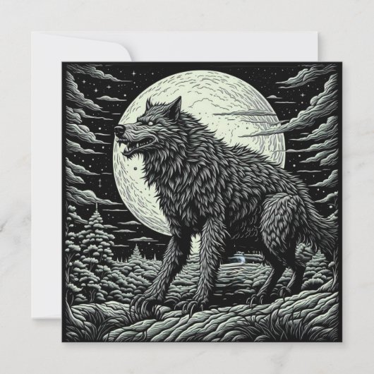 Vintage Werewolf Kunst und Kultur (Vorderseite)