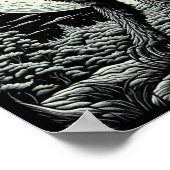 Vintage Werewolf Kunst und Kultur Poster (Ecke)