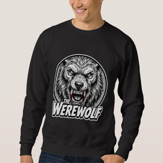 Vintage Werewolf Monster Graphic Sweatshirt (Vorderseite)