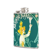 Vintage Wermut-Dame Liqueur Art Nouveau Label Flachmann (Links)