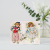 Vintage Werte Feiertagspostkarte (Stehend Vorderseite)