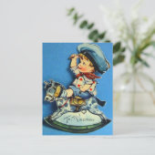 Vintage Werte Feiertagspostkarte (Stehend Vorderseite)