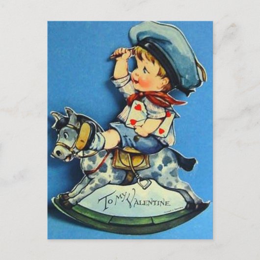 Vintage Werte Feiertagspostkarte (Vorderseite)