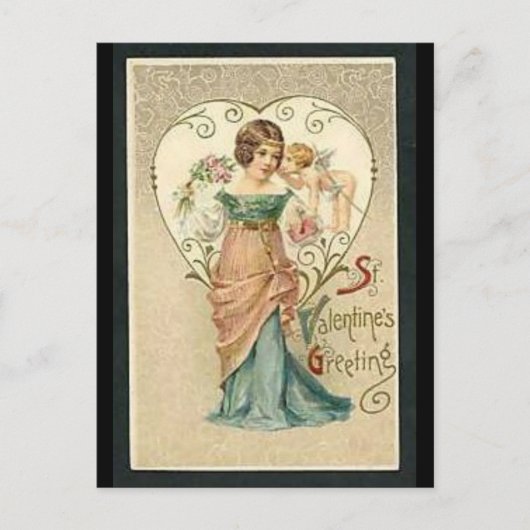Vintage Werte Feiertagspostkarte (Vorderseite)
