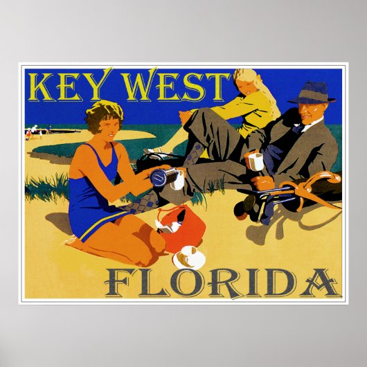 Vintage West Beach Szene Poster (Vorne)