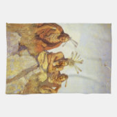 Vintage West, Guardians War or Peace von NC Wyeth Geschirrtuch (Horizontal)