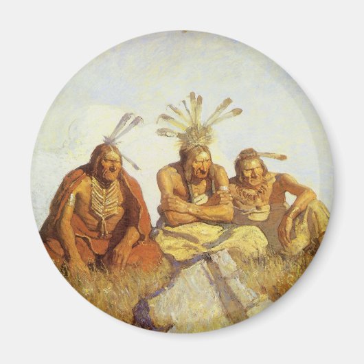 Vintage West, Guardians War or Peace von NC Wyeth Magnet (Vorne)