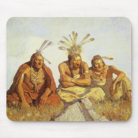 Vintage West, Guardians War or Peace von NC Wyeth Mousepad (Vorne)