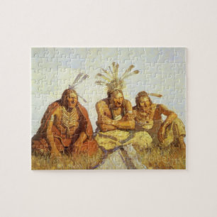 Vintage West, Guardians War or Peace von NC Wyeth Puzzle