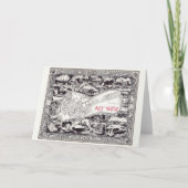 Vintage West-Illustrierte Karte (Vorderseite)