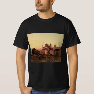 Vintage West, Indianische Büffeljagd von Charles W T-Shirt