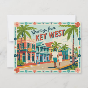 Vintage West-Postkarte   Grüße aus Postkarte