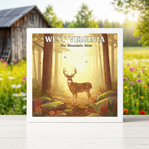 Vintage West Virginia Fliese