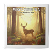 Vintage West Virginia Fliese (Vorderseite)