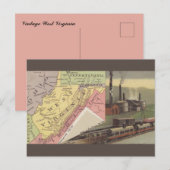 Vintage West Virginia Karte (Vorne/Hinten)