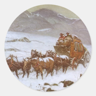 Vintage West, Warum die Post verspätet war von Ber Runder Aufkleber