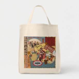 Vintage-Western-Collage-Tasche Tragetasche