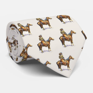 Vintage Western Cowboy auf Pferd Krawatte