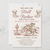 Vintage Western Cowboy Birthday Invitation Einladung (Vorderseite)