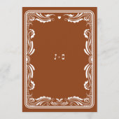Vintage Western Cowboy Rustic Country Wedding Einladung (Rückseite)