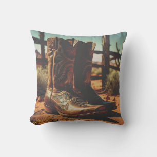 Vintage-Western-Cowboy-Stiefel-Wurfkissen Kissen