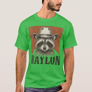 Vintage Western Cowboy Waylon Waschbär für Männer T-Shirt