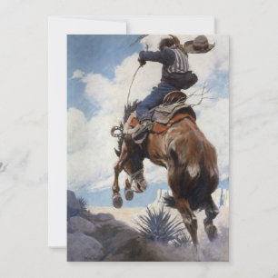 Vintage Western Cowboys, Bucking von NC Wyeth