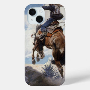 Vintage Western Cowboys, Bucking von NC Wyeth iPhone 15 Hülle