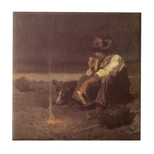 Vintage Western Cowboys, Plains Herder von NC Wyet Fliese