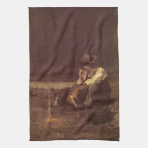 Vintage Western Cowboys, Plains Herder von NC Wyet Geschirrtuch