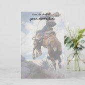 Vintage Western-Cowboys, sträubend durch NC Wyeth Briefpapier (Stehend Vorderseite)