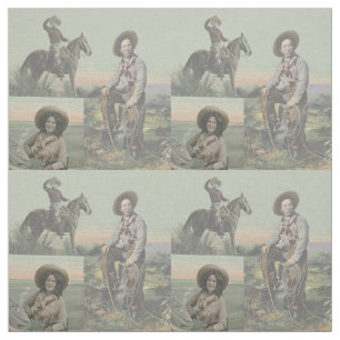 Vintage Western-Cowboys und Cowgirl-alter Westen Stoff