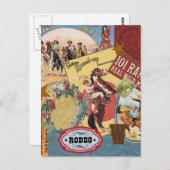 Vintage Western-Cowgirl-Postkarte Postkarte (Vorne/Hinten)