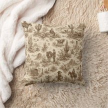 Vintage Western Desert Toile nahtloses Muster